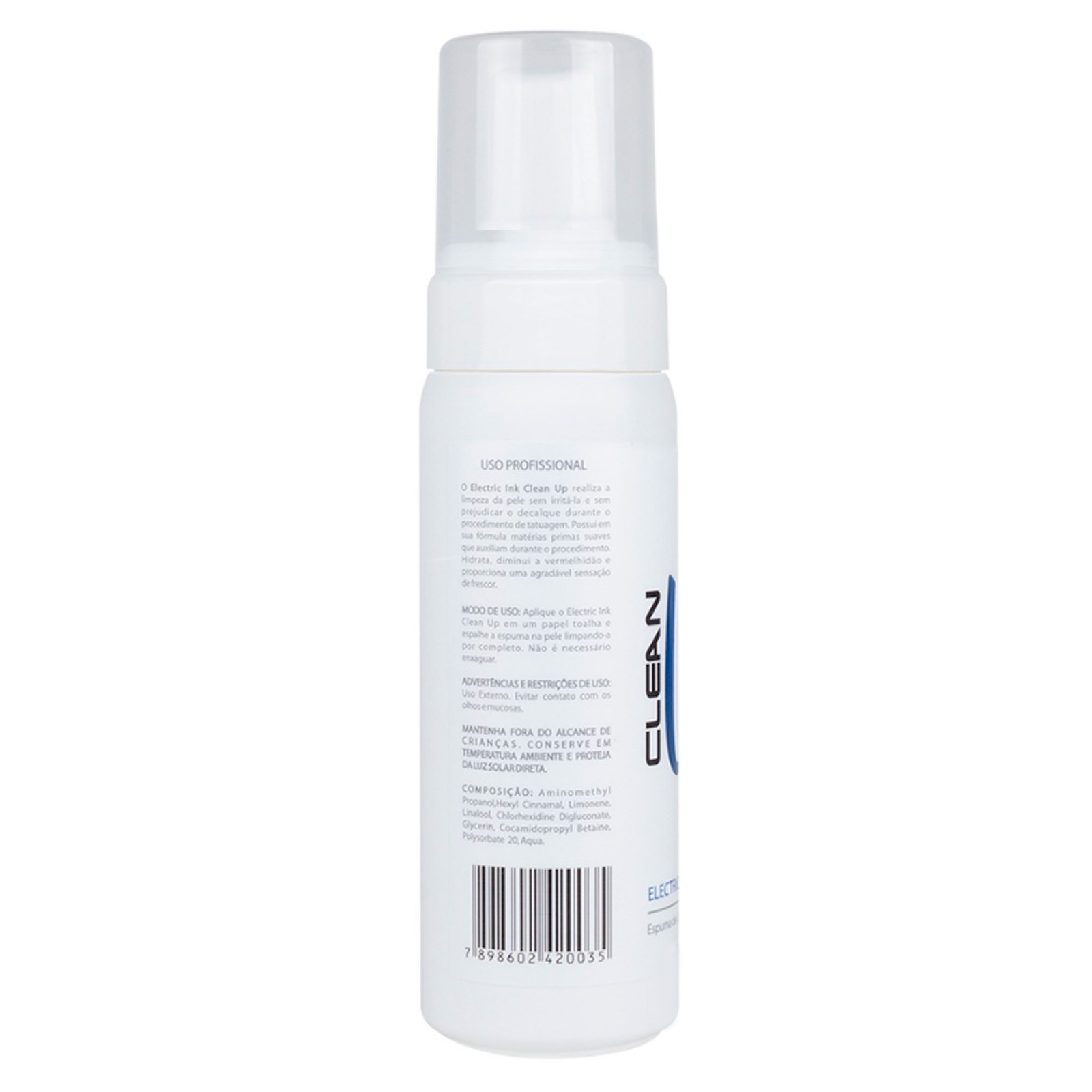 Clean Up Espuma Tatuagem Limpeza C/ Borrifador 200ml