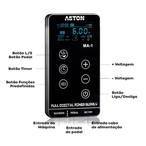 Kit Tatuagem Aston Pen Folon + Fonte Digital Ma1